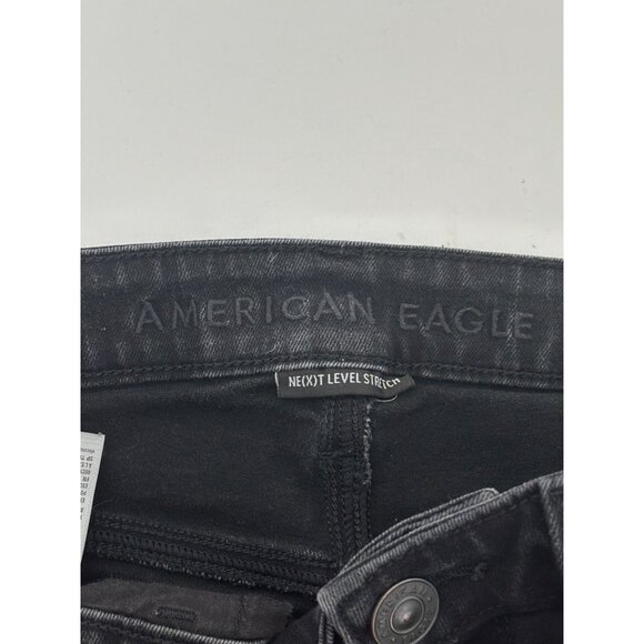 Y2K AE Jeggings 8 Next Level Stretch Distressed Grunge Streetwear Rocker Chic - Picture 3 of 14